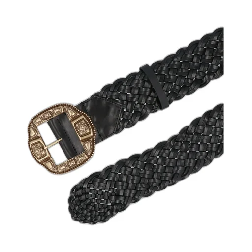 Woven Embellished Buckle Belt