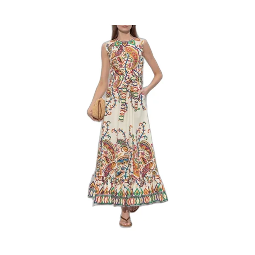 Paisley Printed Sleeveless Maxi Dress