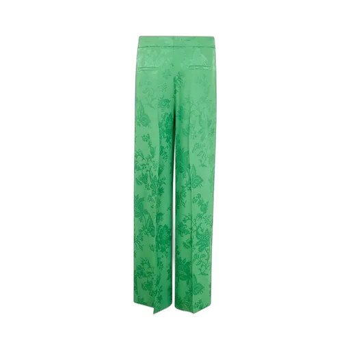 Wide-Leg Jacquard Trousers