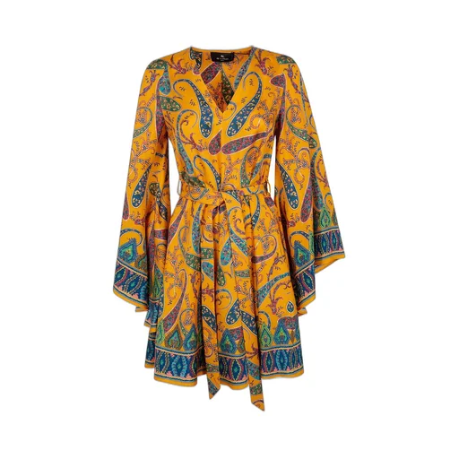 Pattern-Printed Midi Dress