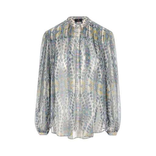 Floral Printed Long-Sleeved Shirt