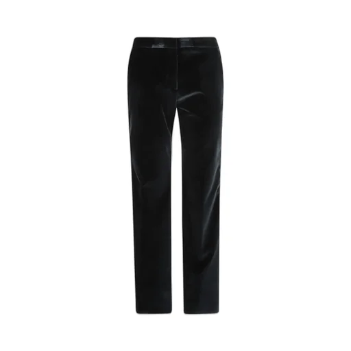 Velvet Flared-Leg Trousers
