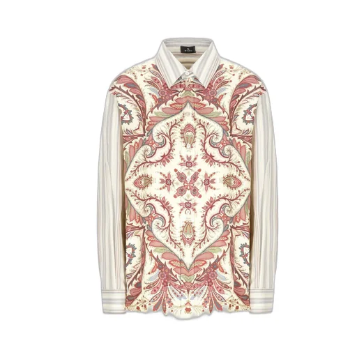 Placed Printed Striped Shirt