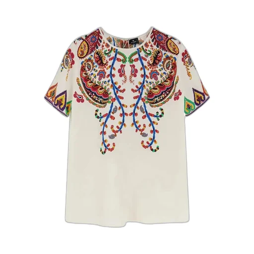 Paisley Printed Crewneck T-Shirt