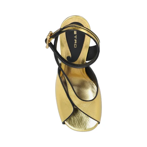 High Heeled Metallic Effect Sandals