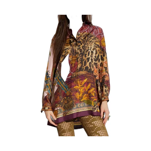 Placed Print Long Shirt