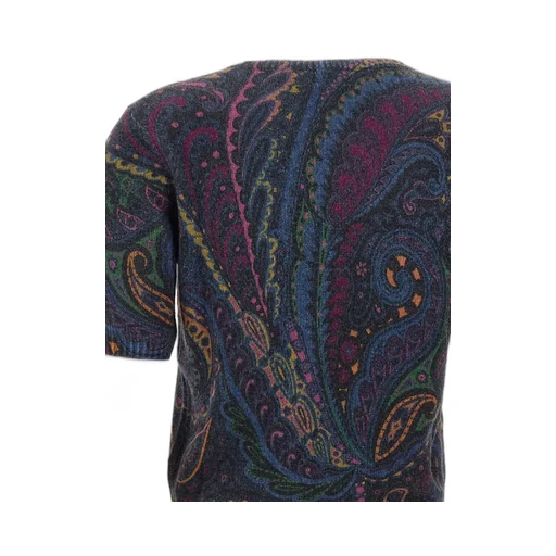 Paisley Printed Crewneck Knitted Top