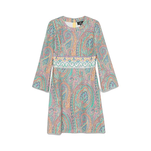 Paisley Printed Long Sleeved Mini Dress