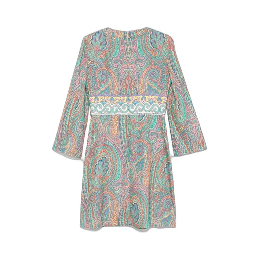 Paisley Printed Long Sleeved Mini Dress