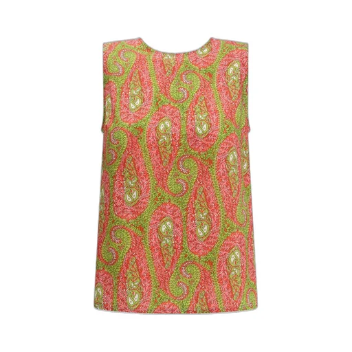 Paisley-Motifed Sleeveless Top