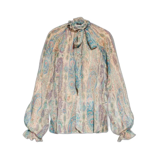 Scarf-Detailed Long Sleeved Shirt