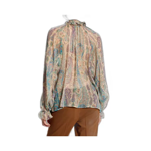 Scarf-Detailed Long Sleeved Shirt