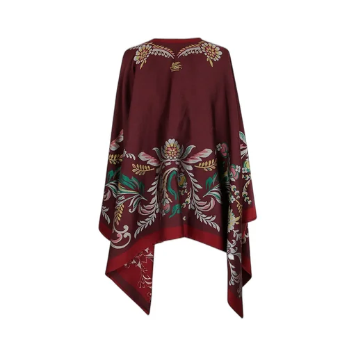 Floral Jacquard Motif Cape