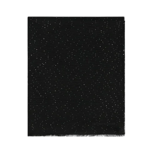 Logo Embroidered Sequined Stole