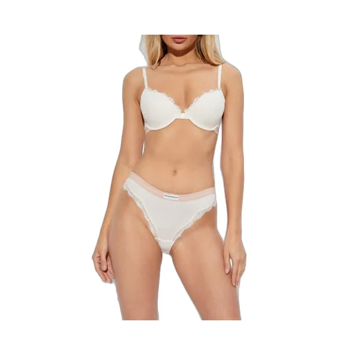Lace Trim Ribbed Briefs