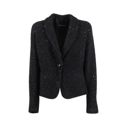 Lurex Detailed Single Breasted Jacket