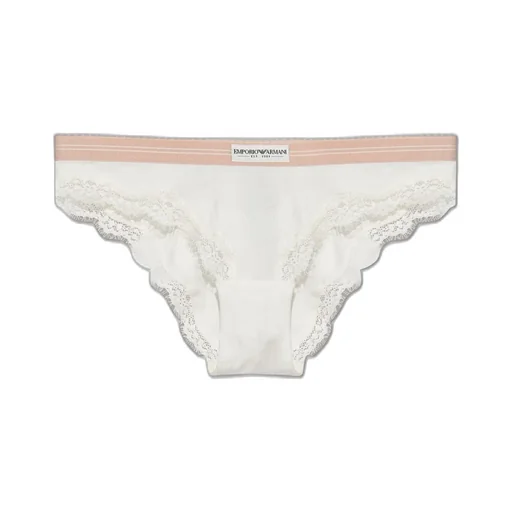 Lace Trim Ribbed Briefs