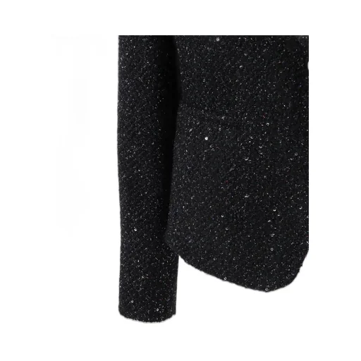 Lurex Detailed Single Breasted Jacket