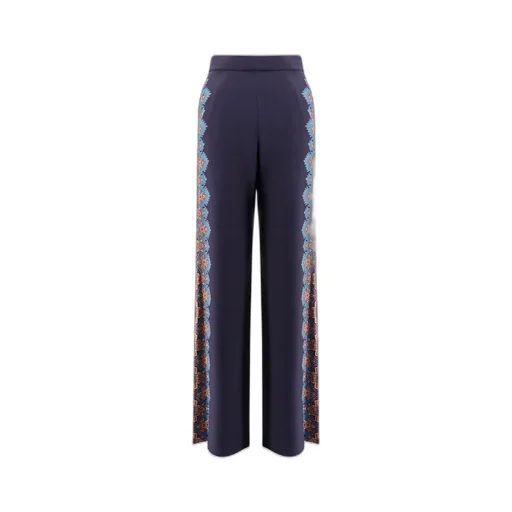 Floral Printed Elastic Waistband Trousers