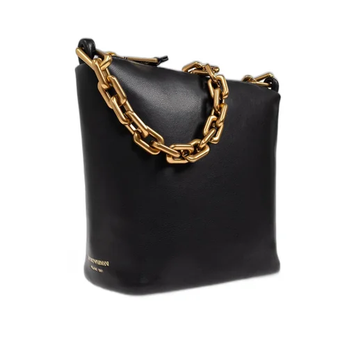 Chain-Link Zip-Up Shoulder Bag