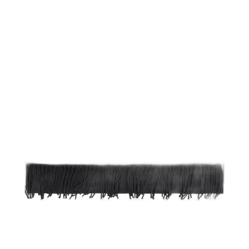 Logo Embroidered Fringed Edge Scarf