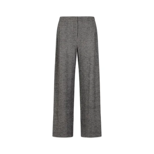 Prince Of Wales Check Compact Jersey-Knit Trousers
