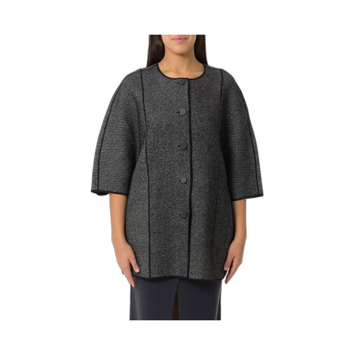 Short-Sleeved Button-Up Coat