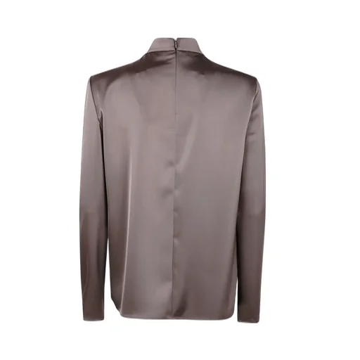 Satin Flower Detail Blouse