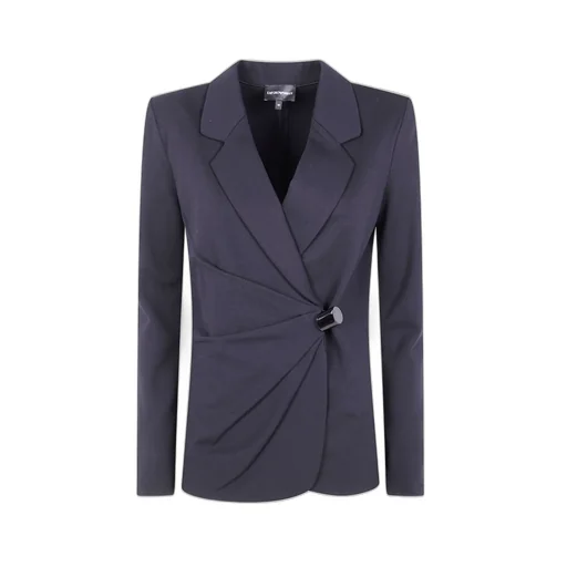 Ruched Detail Single Breasted Jacket