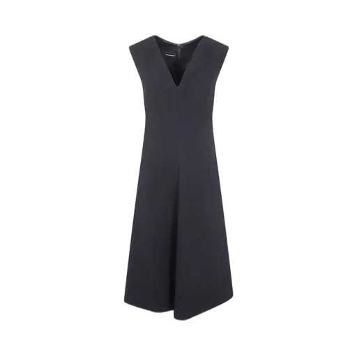 V-Neck Sleeveless Midi Dress