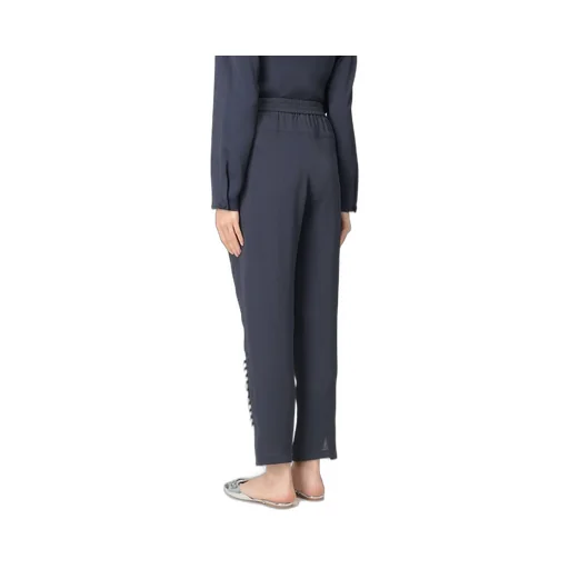Button Detailed Crepe Trousers