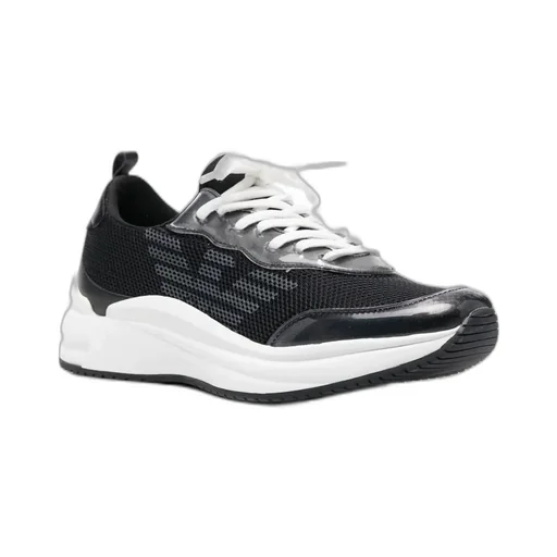Transparent-Detailed Lace-Up Sneakers