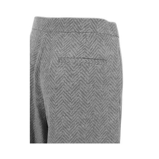 Herringbone Cuffed Hem Trousers