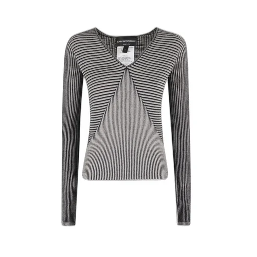 V-Neck Striped Jumper