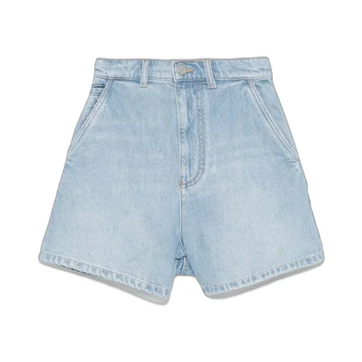 Logo Patch Denim Shorts