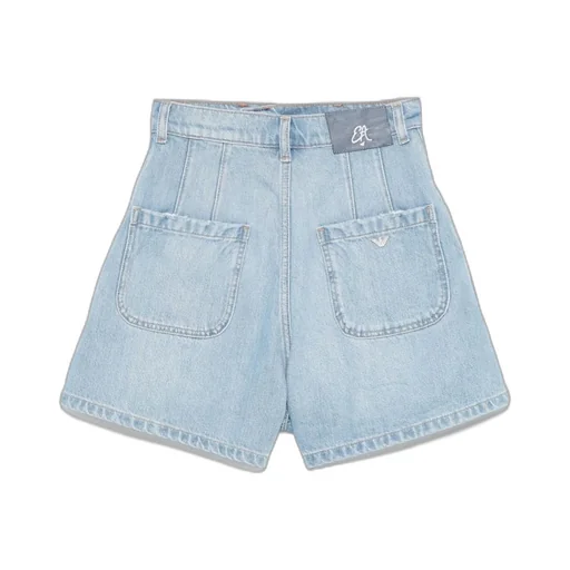 Logo Patch Denim Shorts