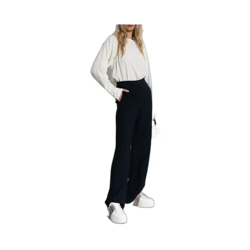 Button Detailed Crewneck Top