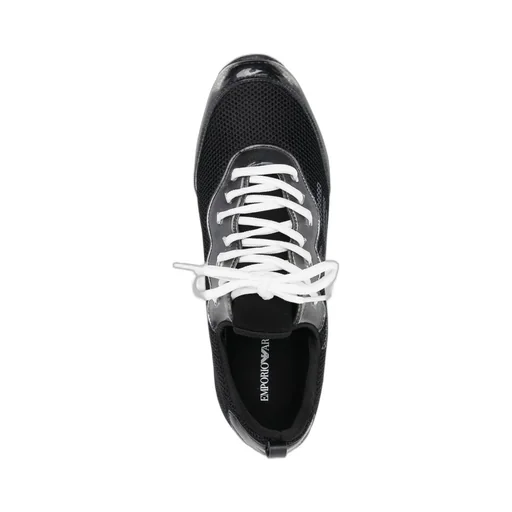 Transparent-Detailed Lace-Up Sneakers