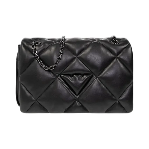 Foldover Top Quilted Shoulder Bag