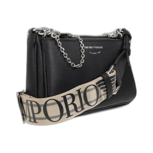 Logo Printed Zipped Crossbody Bag