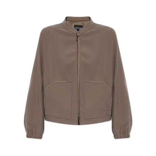 Zip-Up Logo Embroidered Jacket