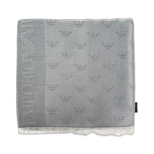 Logo Jacquard Frayed Hem Scarf