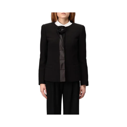 Rose Patch Crewneck Blazer