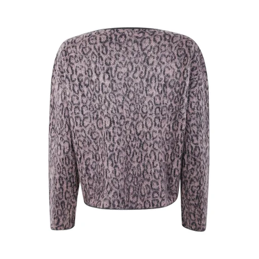 Long Sleeved Leopard Printed Jumper