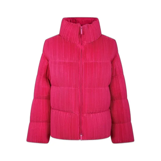 Pleated Zip-Up Puffer Jacket