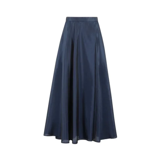 A-Line Flared Satin Skirt