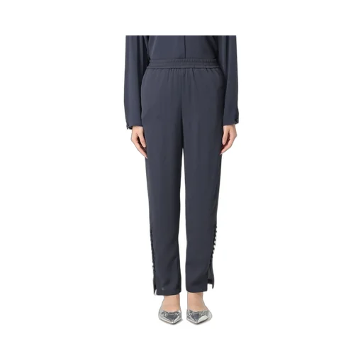 Button Detailed Crepe Trousers