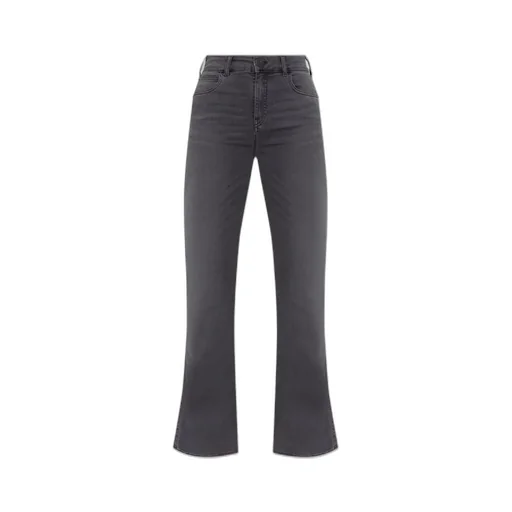Logo Printed Flared Jeans