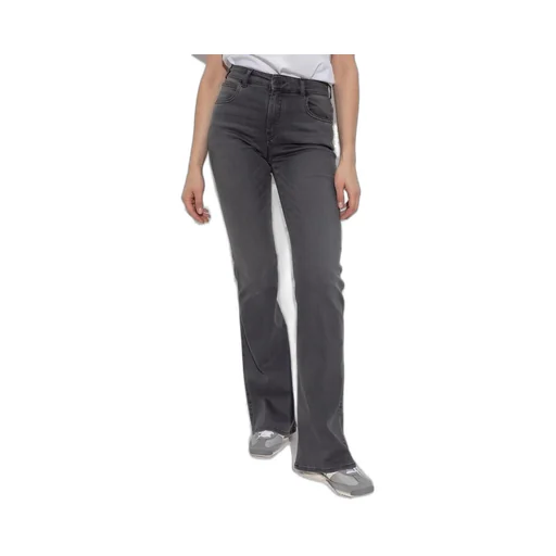 Logo Printed Flared Jeans
