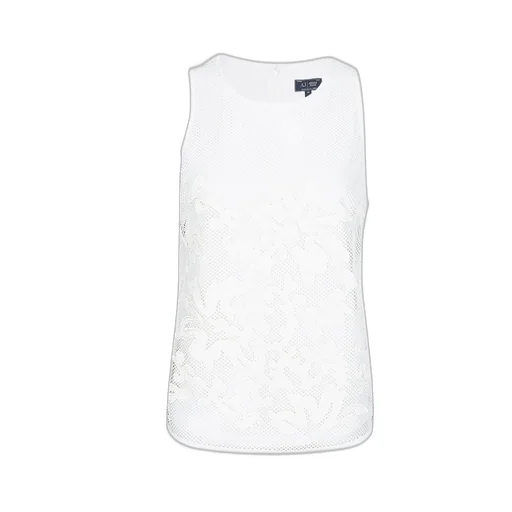 Lace Patterned Mesh Top